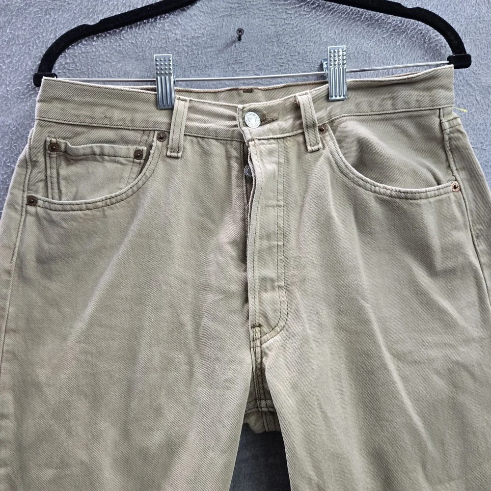 VINTAGE Levi's 501 Men Jeans 32X30 Brown Original Fit Straight Made In USA READ
